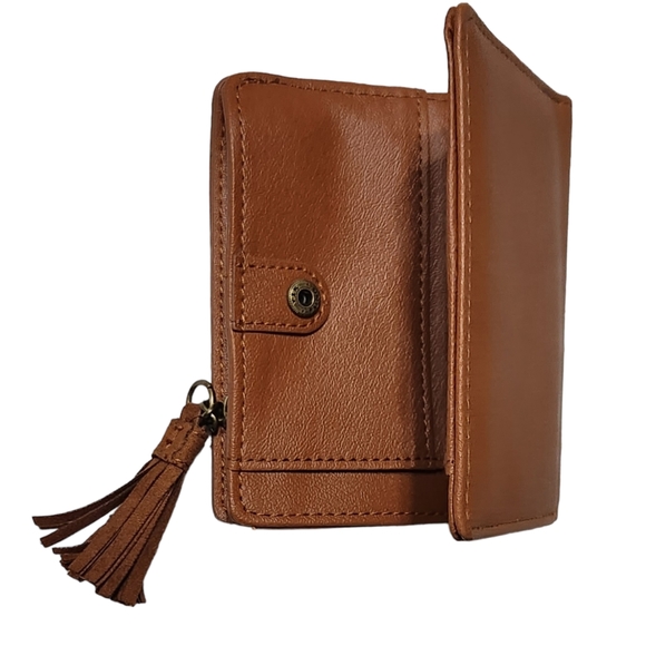 Avon Faux Suede Hobo Bag in Cognac, with matching wallet, NEW - Picture 7 of 11